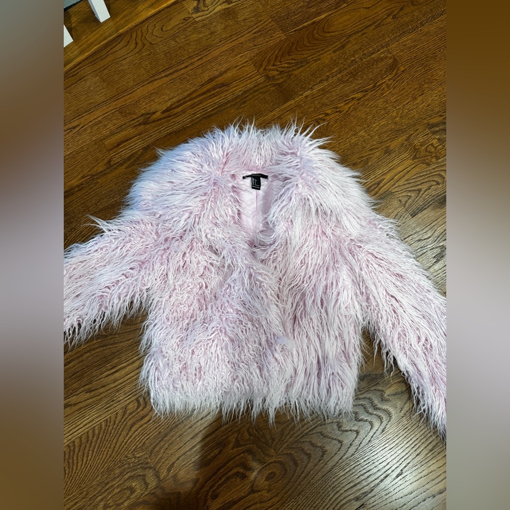 Forever 21 Fluffy Light Pink Jacket